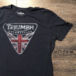 Triumph motorcycles badge lucky brand tee shirt
